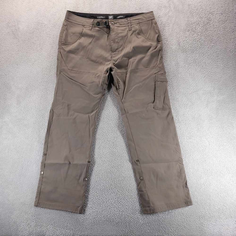 Prana Pants Mens 36x30 Beige Zion Relaxed Nylon Cargo Hiking Outdoor Stretch